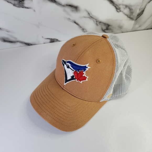 Toronto Blue Jays Trucker Hat, Brown And White Cap. Adjutable - Picture 2 of 8